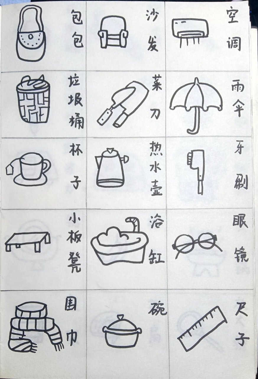 簡筆畫·日常用品篇（一） 六十個常見的日常用品